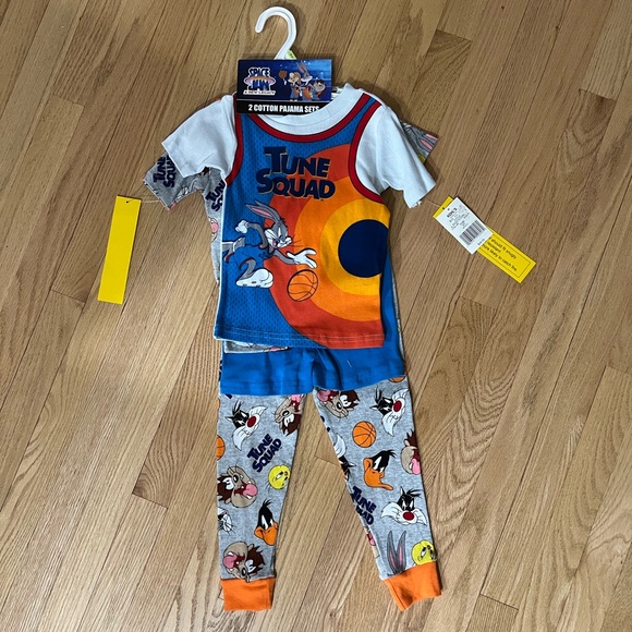 NWT Space Jam Toddler Boy 4 Piece Pajama Set Size: 4T - Picture 2 of 7